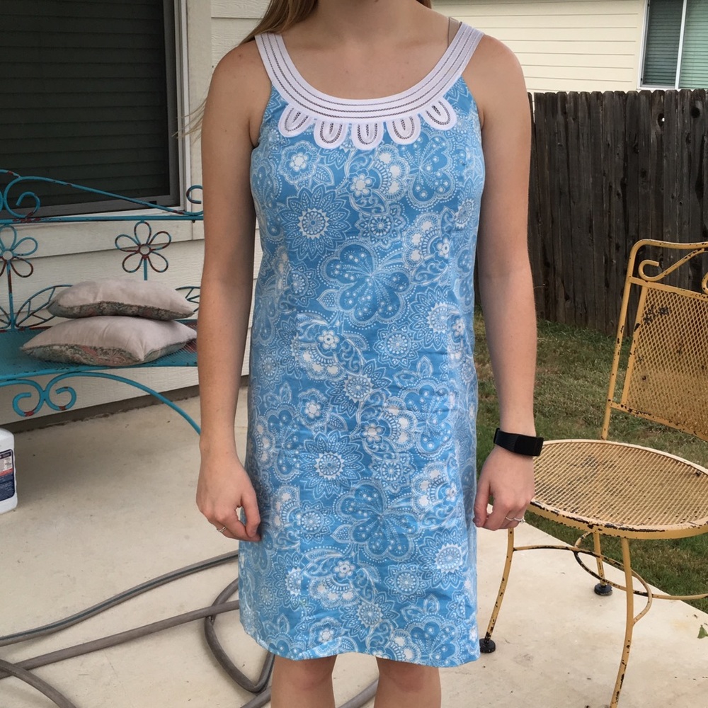 Ann Taylor Loft petites 0P light blue dress